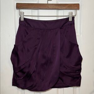 NEW Club Monaco Silk Purple Tulip Bubble Skirt size 00
